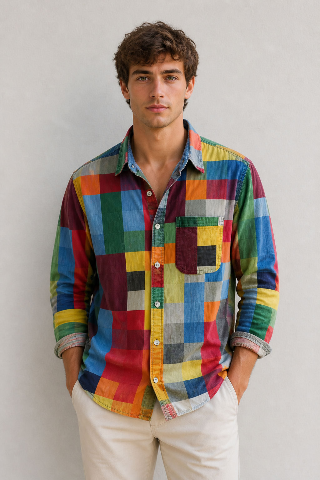 Javier: camisa elegante con un práctico bolsillo