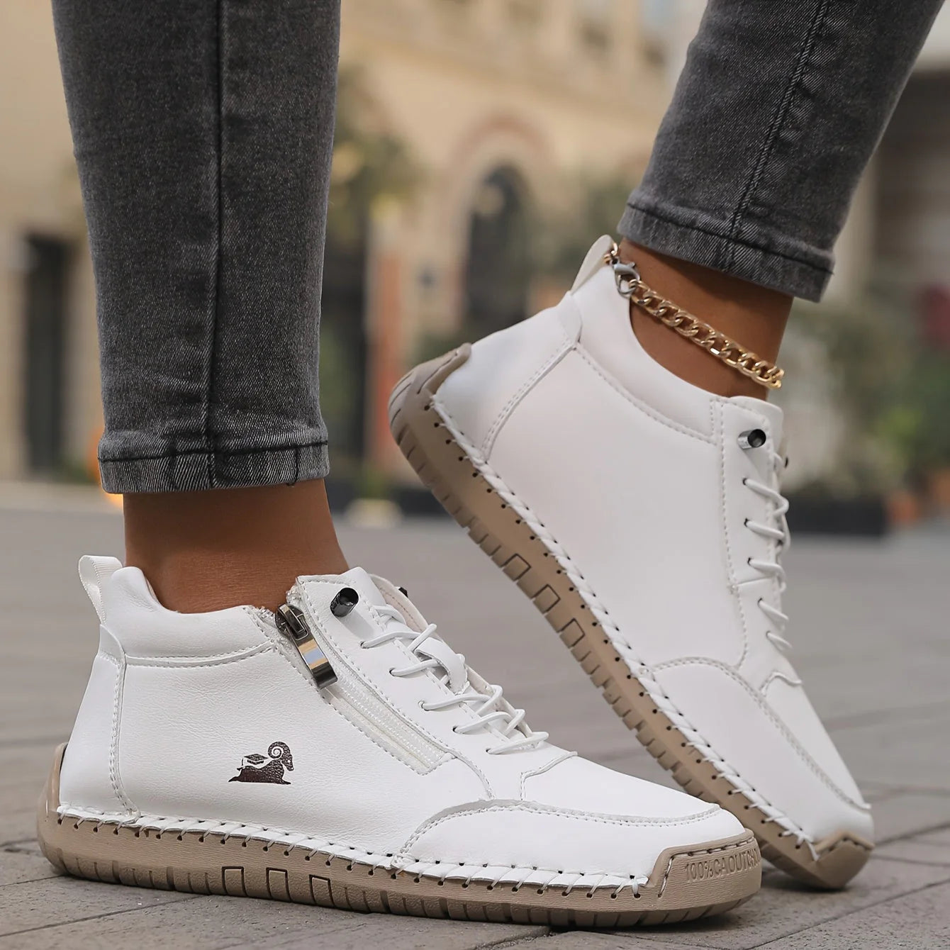 Diana: zapatos ortopédicos cómodos con cremallera