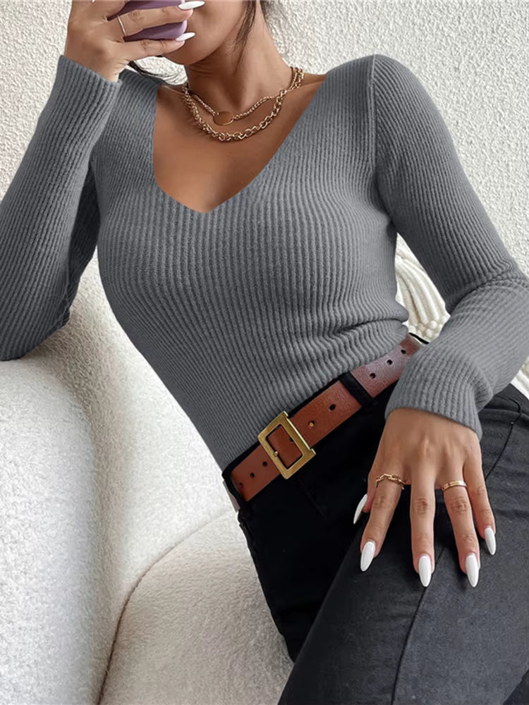 Livia | Suéter de Punto Rayado Premium
